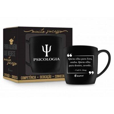 Imagem de Caneca porcelana urban 300ml cursos - psicologia