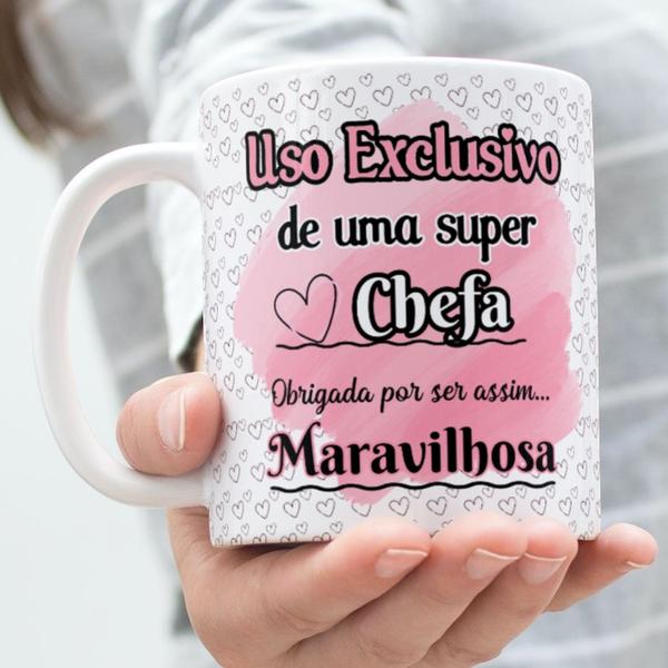 Imagem de Caneca Porcelana Uso Exclusivo Chefa Obrigada por ser assim tão Maravilhosa -Profissão Zlprint