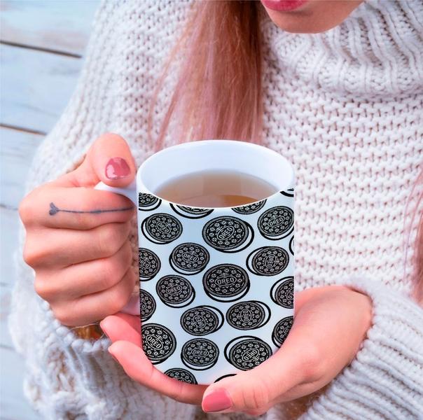 Caneca Porcelana Xícara de Café Chá Biscoitos Kit 4 Unid - PN Imagem de Caneca Porcelana Xícara de Café Chá Biscoitos Kit 4 Unid