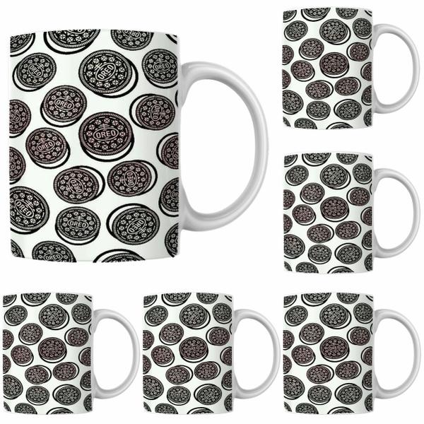 Caneca Porcelana Xícara de Café Chá Biscoitos Kit 4 Unid - PN Imagem de Caneca Porcelana Xícara de Café Chá Biscoitos Kit 4 Unid