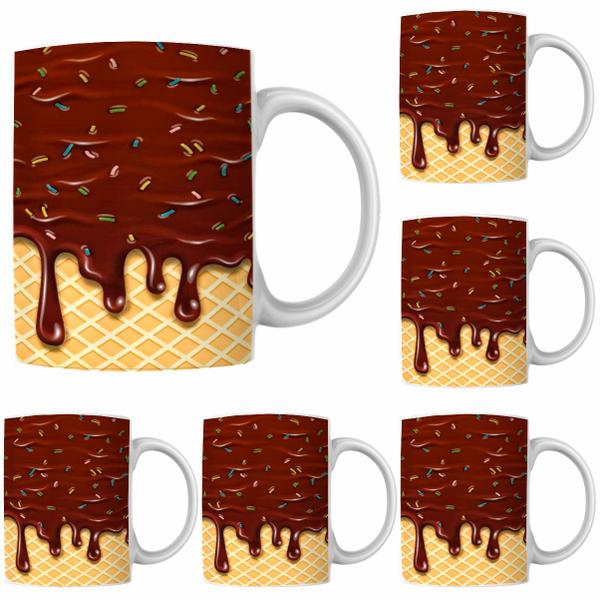 Imagem de Caneca Porcelana Xícara de Café Chá Chocolates Kit 4 Unid