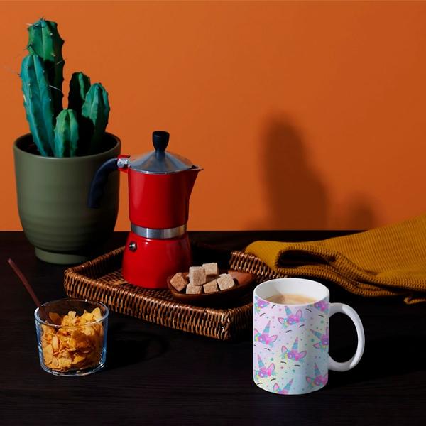Caneca Porcelana Xícara de Café de Unicórnios Kit 4 Unid - PN Imagem de Caneca Porcelana Xícara de Café de Unicórnios Kit 4 Unid
