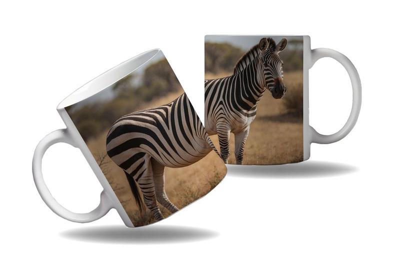 Imagem de Caneca Presente Animais Listrados Zebras Africa Savana Real