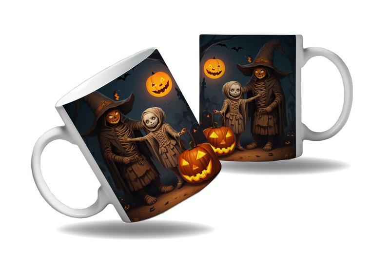 Imagem de Caneca Presente Halloween Terror Abobora Bruxas Caveiras 2