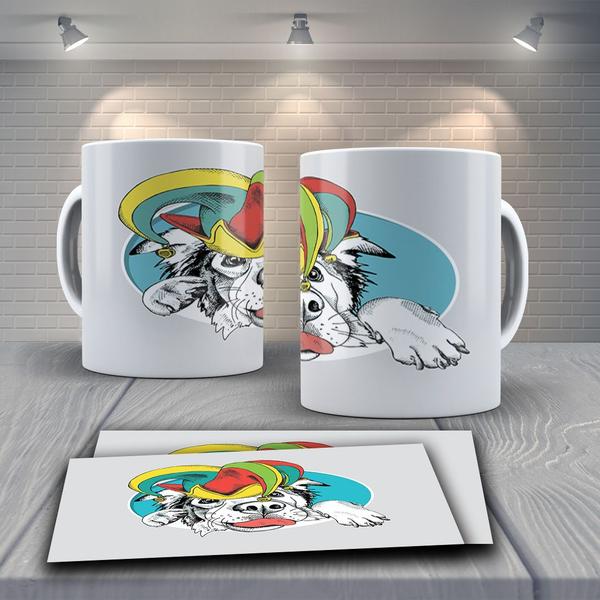 Imagem de Caneca Presente Porcelana 325ml Tema Animais Dog Fofo 2