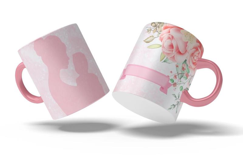 Imagem de Caneca Presente Porcelana 325ml Tema Feliz Dia das Mães 6