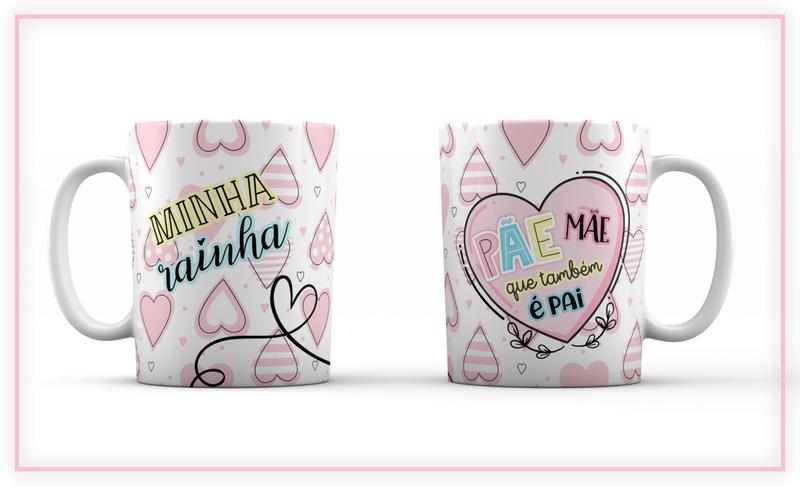 Imagem de Caneca Presente Porcelana 325ml Tema Mãe Que Também é Pai