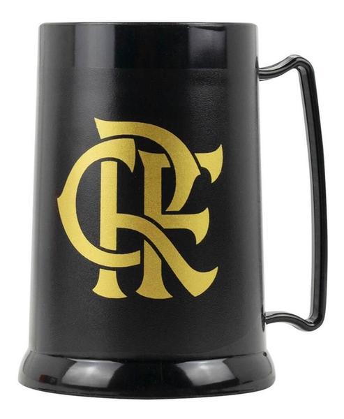 Imagem de Caneca Preta Gel Isolante Térmico 300ml - Flamengo