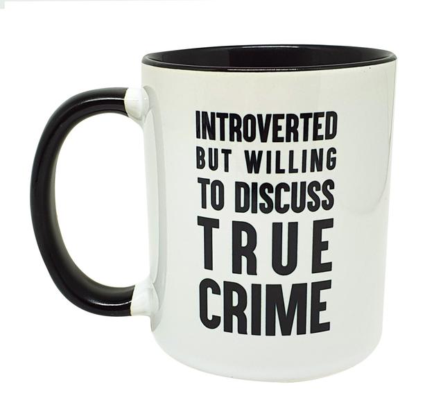 Imagem de Caneca Preta Introverted But Willing To Discuss True Crime