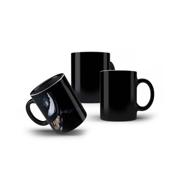 Imagem de Caneca Preta Venom Dark Eye Face Carnificina Riot 325mL