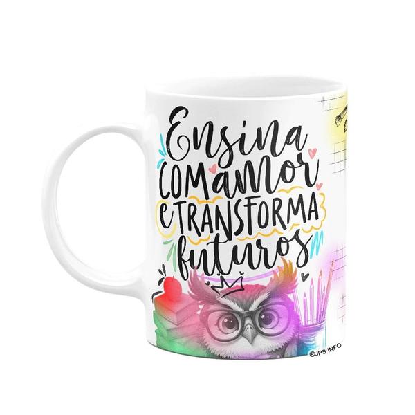 Imagem de Caneca Professor Coruja - Ensina com amor