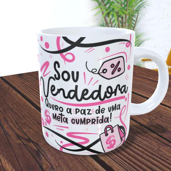 Imagem de Caneca  Profissões Vendedora e Vendedor