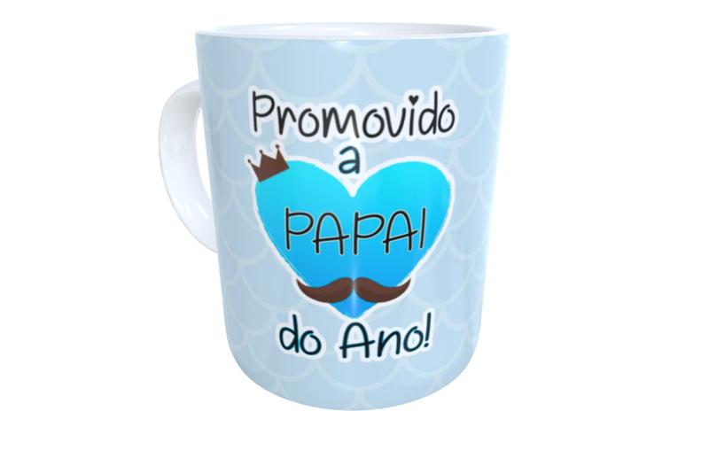 Imagem de Caneca promovido papai do ano presente dia dos pais coração