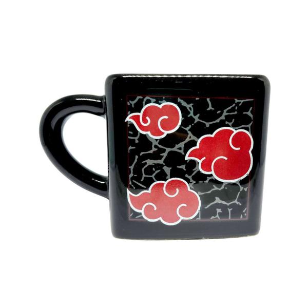 Imagem de Caneca Quadrada 380ML Preto - Akatsuki Clouds