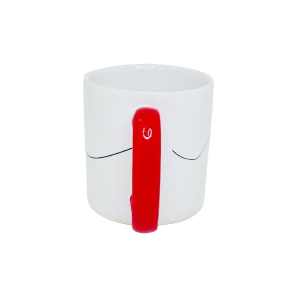 Imagem de Caneca Reta 300Ml Branco/Vermelho Te Amo Mãe Cerâmica Decor