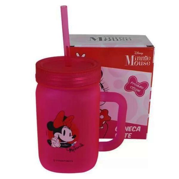 Caneca Rosa De Plástico Com Canudinho Disney Minnie Mouse Caneca Pote 450ML Presente Criança Desenho - Zona Criativa Imagem de Caneca Rosa De Plástico Com Canudinho Disney Minnie Mouse Caneca Pote 450ML Presente Criança Desenho