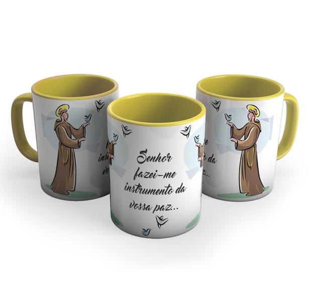 Imagem de Caneca São Francisco de Assis Senhor Fazei-me instrumento...