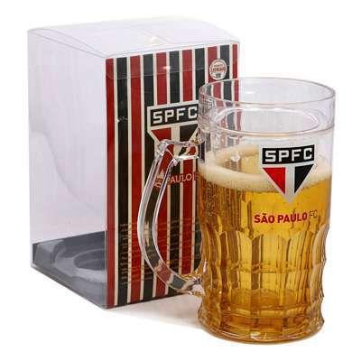 Caneca São Paulo Cerveja 400 ML - 8825-2-B - MILENO Imagem de Caneca São Paulo Cerveja 400 ML - 8825-2-B