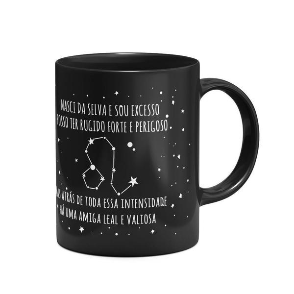 Imagem de Caneca Signos  Preta - Ela é de Leão