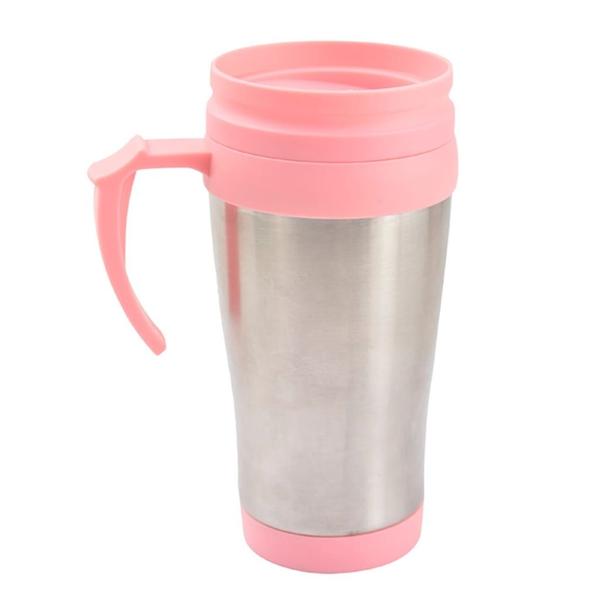 Imagem de Caneca Térmica 400ml Inox Com Tampa Alça Reforçada / copo de café  para viajem