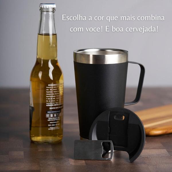 Imagem de Caneca Térmica C/ Tampa Para Bebidas Quentes e Frias 500ML