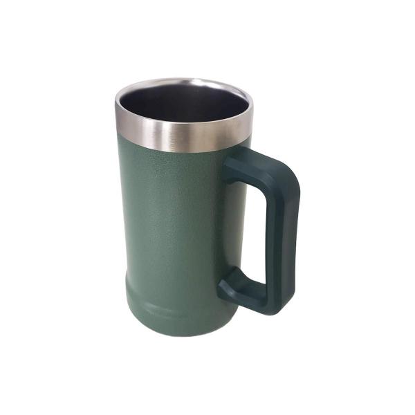 Imagem de Caneca Térmica Chopp Cerveja Inox Copo Térmico 700Ml Verde