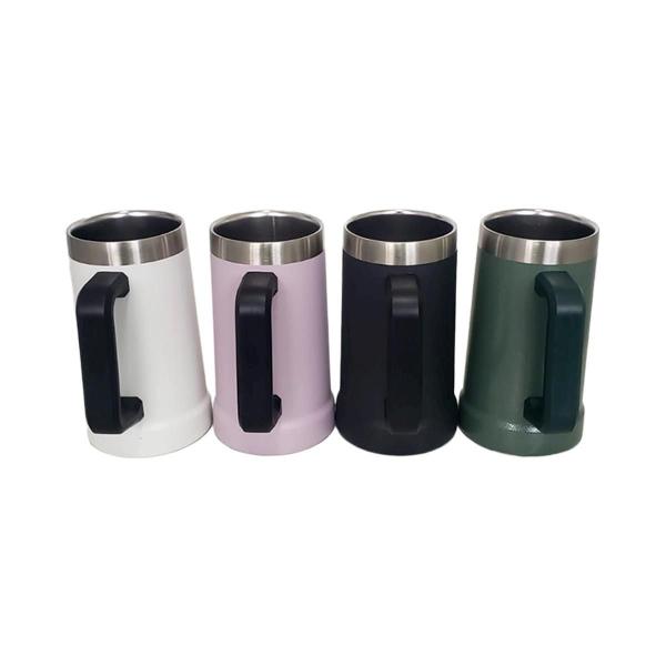 Imagem de Caneca Térmica Chopp Cerveja Inox Copo Térmico 700Ml Verde