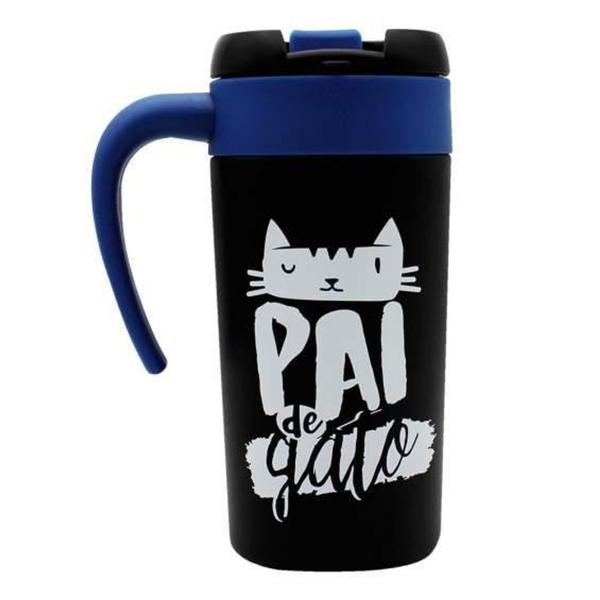 Imagem de Caneca termica com acessorio - pai de gato - Uatt