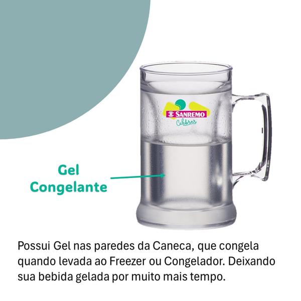 Imagem de Caneca Térmica com Gel Congelante 300ml Acrílica Sanremo