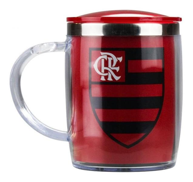 Imagem de Caneca Térmica Com Tampa 450ml - Flamengo