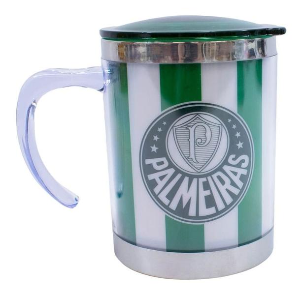 Imagem de Caneca Térmica Com Tampa 450ml Listrada- Palmeiras