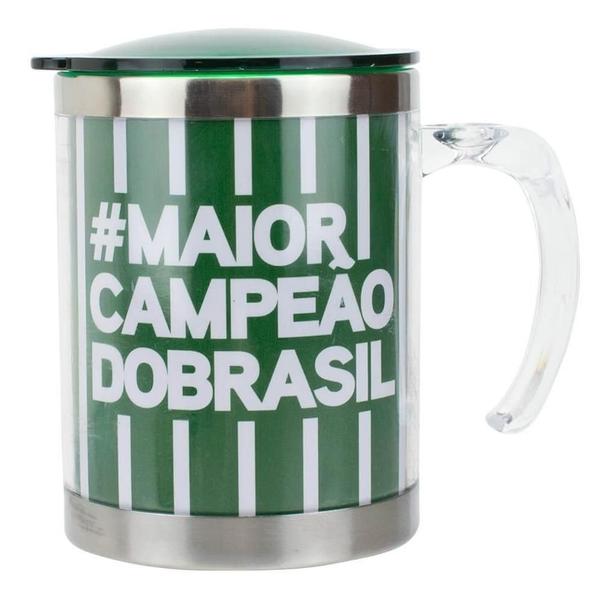 Imagem de Caneca Térmica Com Tampa 450Ml Listrada - Palmeiras