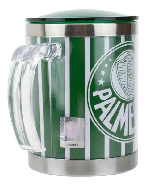 Imagem de Caneca Térmica Com Tampa 450Ml Listrada - Palmeiras