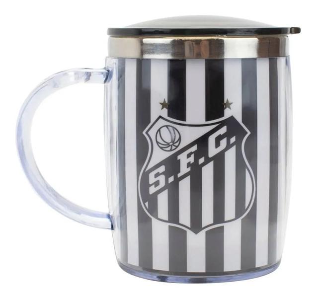 Imagem de Caneca Térmica Com Tampa 450ml Oficial Santos