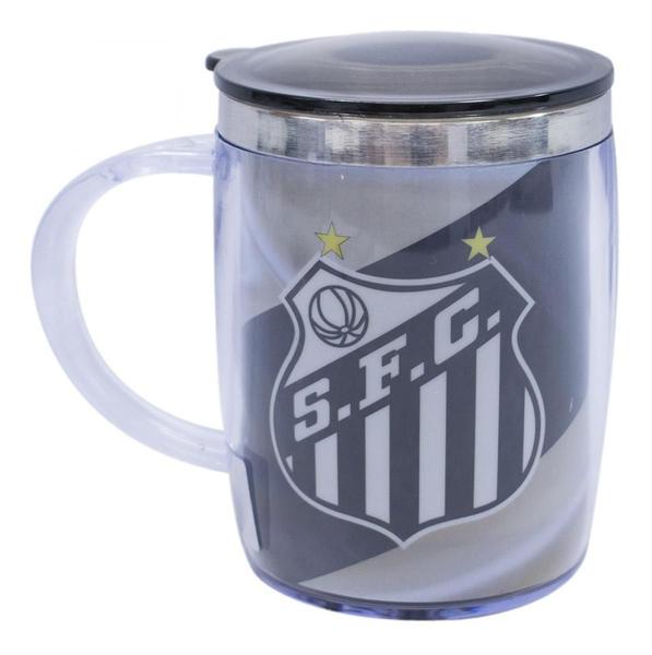 Imagem de Caneca Térmica Com Tampa 450Ml Santos Faixa