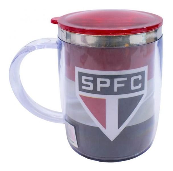 Imagem de Caneca Térmica Com Tampa 450ml São Paulo Faixa