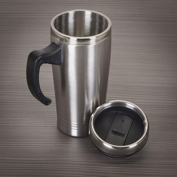 Imagem de Caneca Termica Com Tampa Aço Inox 500ml Bebida Fria/quente