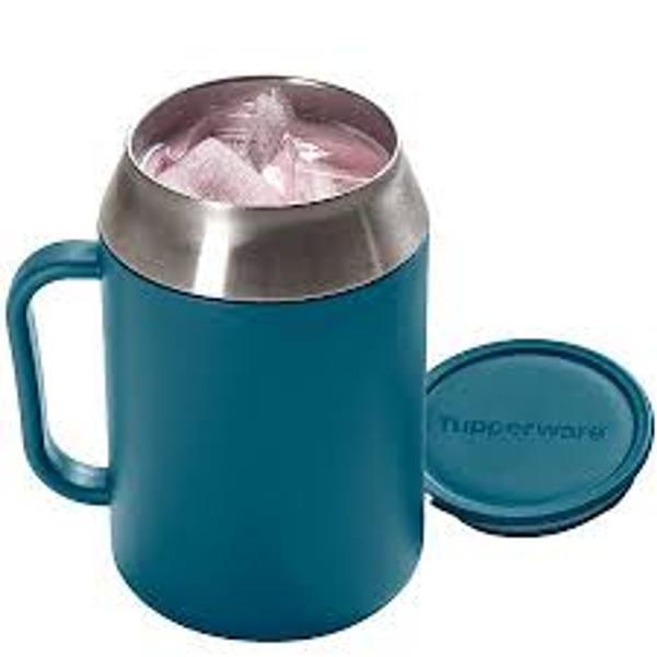 Imagem de Caneca térmica com tampa da tupperware 