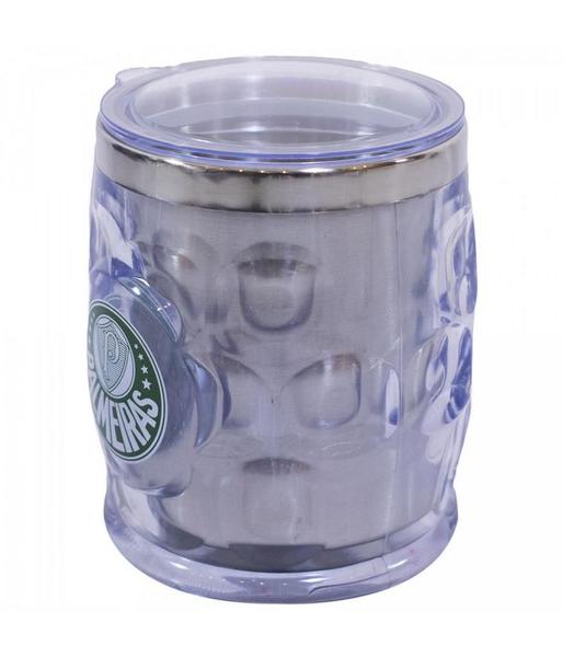 Imagem de Caneca Térmica Com Tampa Palmeiras Cinza 500ml Oficial