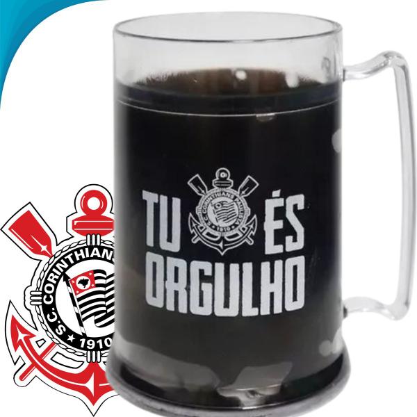 Imagem de Caneca Térmica Corinthians Oficial Ideal Para Bebidas Geladas Presente Para Torcedor