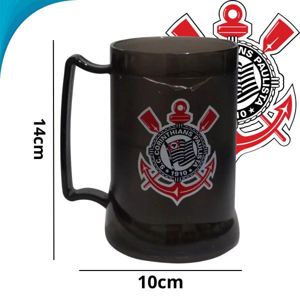 Imagem de Caneca Térmica Corinthians Oficial Ideal Para Bebidas Geladas Presente Para Torcedor