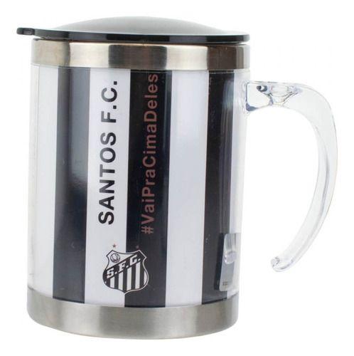 Imagem de Caneca Térmica Corinthians Oficial Time Inox Com Tampa 450ml