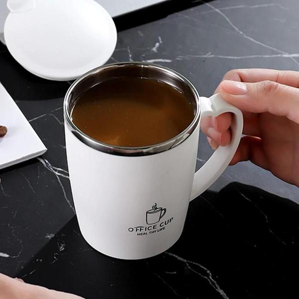 Imagem de Caneca Térmica de Aço Inoxidável 350ml - Isolada, à Prova de Vazamento e com Alça