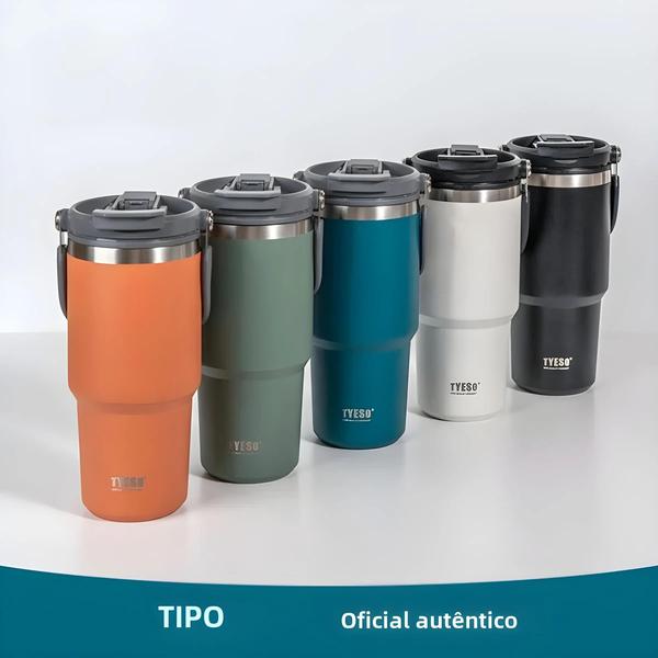 Imagem de Caneca Térmica de Aço Inoxidável 900ml - Dupla Camada Isolada