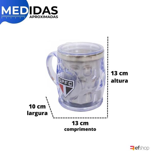 Imagem de Caneca Térmica de Time 500 ml C/ Tampa Cerveja Presente