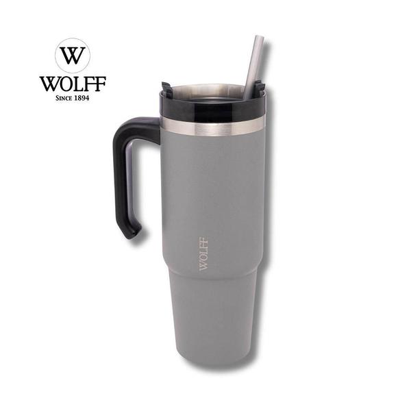 Imagem de Caneca Térmica E Canudo Cinza 890ml - Wolff