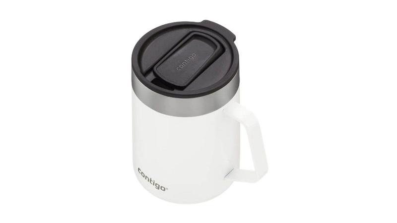 Imagem de Caneca termica inox contigo 414 ml parede dupla com tampa e alça- branco