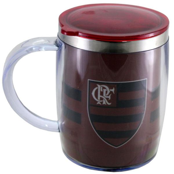 Imagem de Caneca Térmica Listrada Flamengo 450 Ml