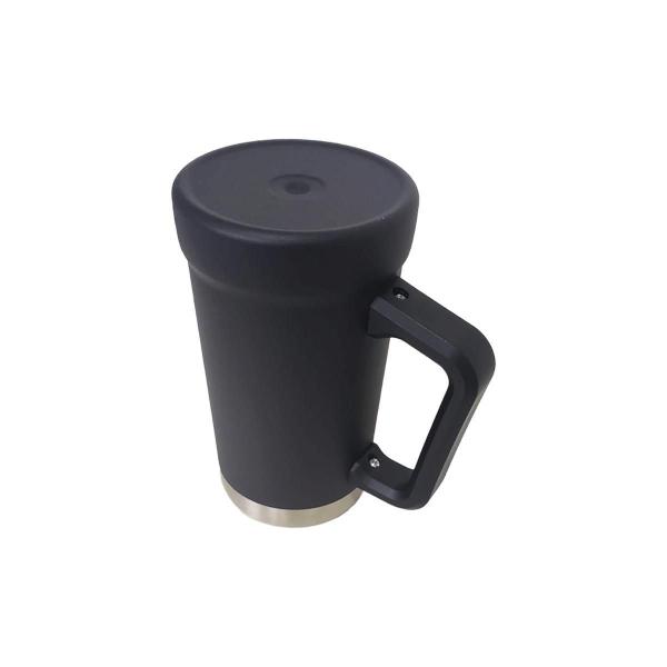 Imagem de Caneca Térmica Para Cerveja Beer Chopp Aço Inox 700Ml Preto