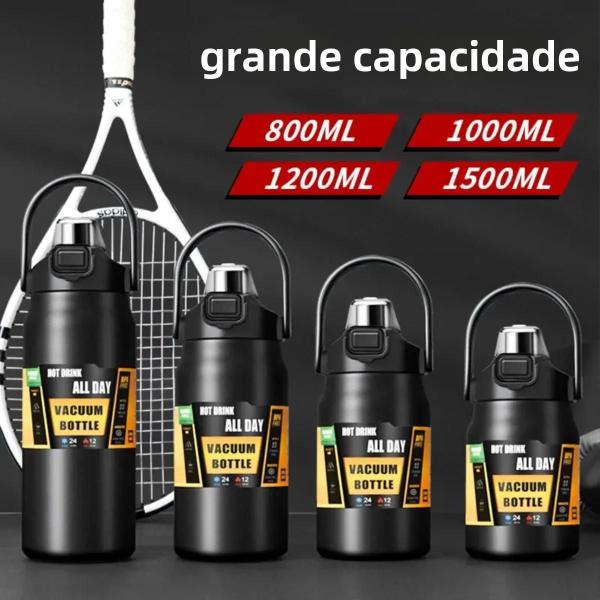 Imagem de Caneca Térmica Portátil de Aço Inoxidável para Esportes e Viagens